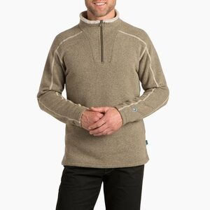 Kuhl Europa 1/4 Zip Pullover Oatmeal Tan Size Large